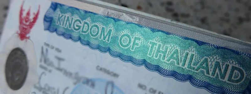 article image - Thailand visa document with the words Thailand visa document with the words