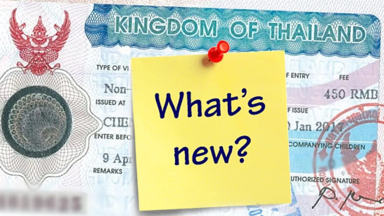 article image - A Thailand visa document with a yellow sticky note pinned over it, reading A Thailand visa document with a yellow sticky note pinned over it, reading