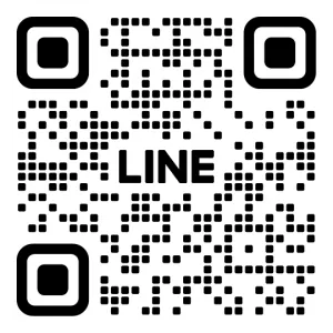 QR code for the LINE app, featuring black dots on a white background.