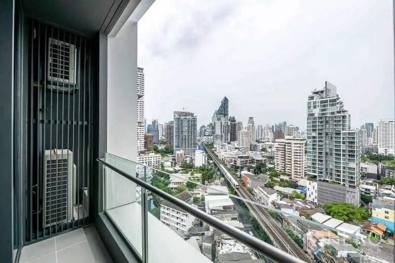คอนโด ให้เช่าหรือขายในKhlong Toei, Bangkok - ระเบียงชมวิวสกายไลน์กรุงเทพฯ และแนวรถไฟฟ้า พร้อมราวกันตกกระจก