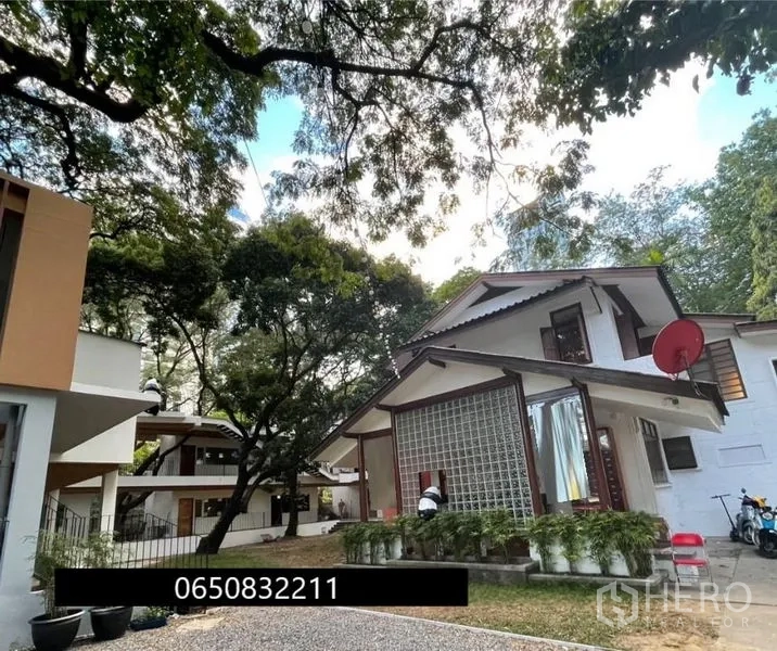 零售空间 出租在Pathum Wan, Bangkok - 花园式低层店铺群，成熟大树遮荫。