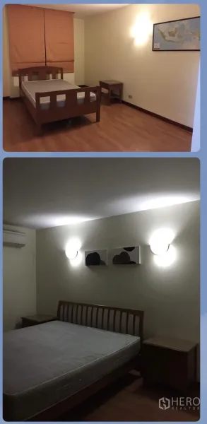 คอนโด ให้เช่าในWatthana, Bangkok - พื้นที่นั่งเล่น–รับประทานอาหาร เปิดไปยังตู้ทีวีและประตูทางเข้าครัว