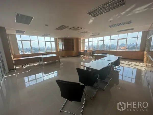 Office Space for rent in Suan Luang, Bangkok - Executive meeting room with conference tables and panoramic windows.