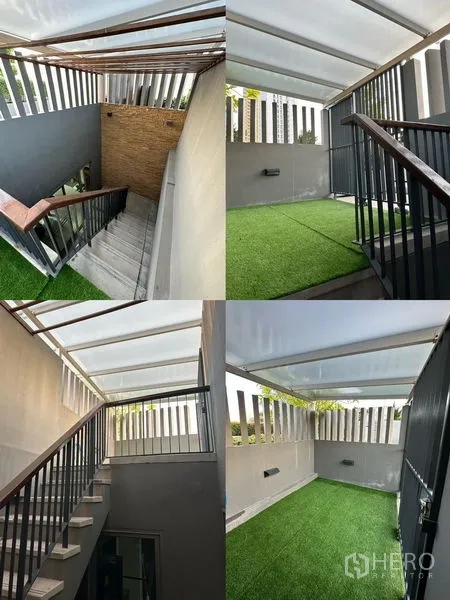 公寓 出租 - 拼图：带人造草坪与遮棚的户外露台，楼梯直达