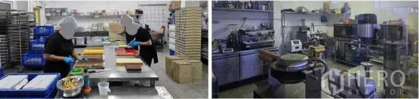 สำนักงาน ให้เช่าหรือขายในWatthana, Bangkok - ครัวเชิงพาณิชย์พร้อมโต๊ะสเตนเลสและเครื่องจักรเบเกอรี่สำหรับการผลิตอาหาร