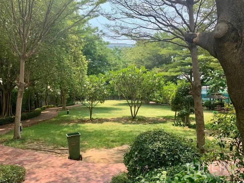 คอนโด ให้เช่าในKhlong Toei, Bangkok - สวนส่วนกลางร่มรื่นพร้อมทางเดินในคอนโด ใกล้ BTS อ่อนนุช กรุงเทพฯ