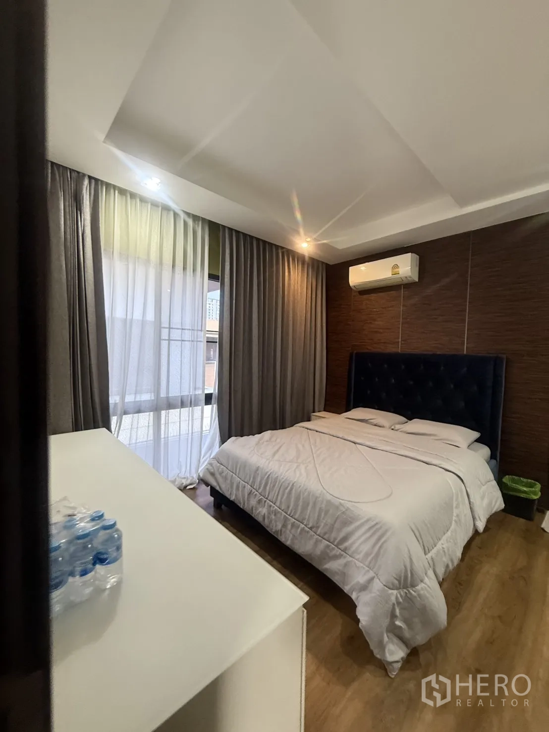 บ้านเดี่ยว for rent in Bang Kapi, Bangkok - ห้องนอนสบายๆ ม่านทึบ แอร์ และแสงธรรมชาติ