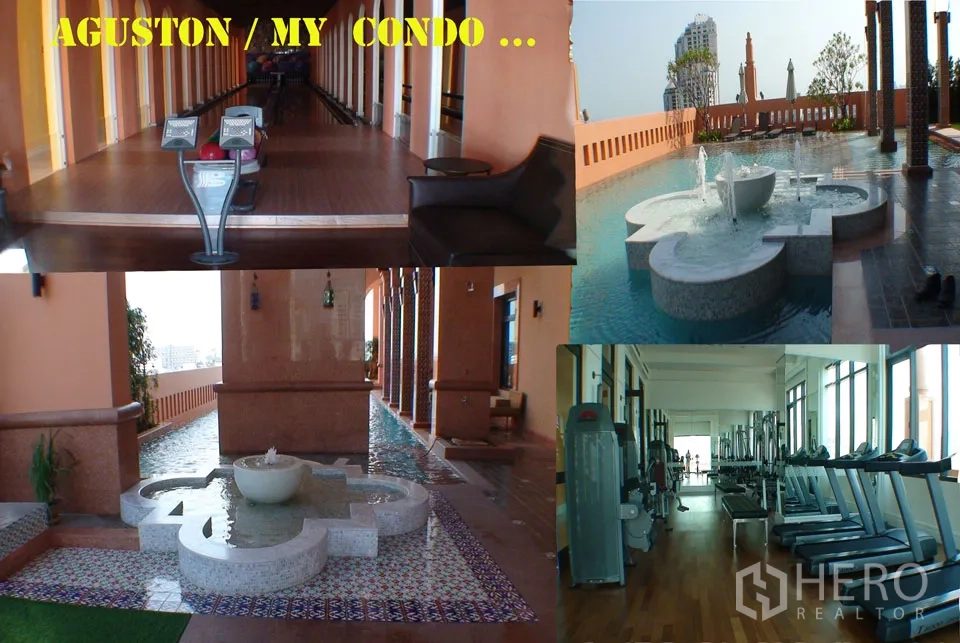 คอนโด ให้เช่าในKhlong Toei, Bangkok - ส่วนกลางคอนโด มีสระว่ายน้ำพร้อมน้ำพุ เลนโบว์ลิ่ง และฟิตเนส