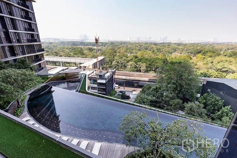 คอนโด ให้เช่าหรือขาย - สระว่ายน้ำอินฟินิตี้ดาดฟ้าพร้อมวิวสวนจตุจักรและเมือง