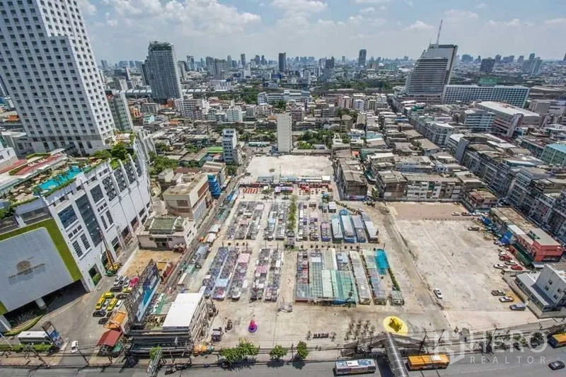 คอนโด ขายในRatchathewi, Bangkok - ภาพมุมสูงย่านราชเทวีและบริเวณประตูน้ำจากชั้นสูง