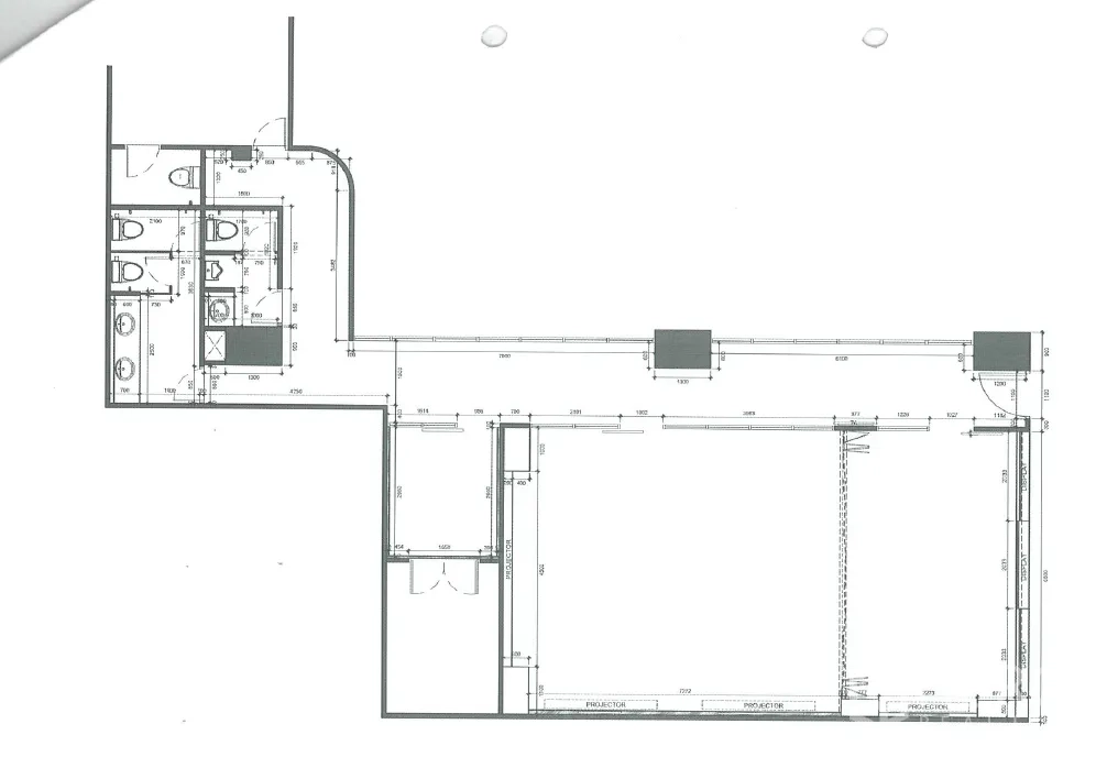 Office Space for rent in Watthana, Bangkok - Office floor plan layout drawing.