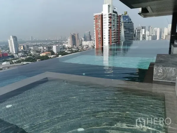 คอนโด ขายในKhlong Toei, Bangkok - สระว่ายน้ำอินฟินิตี้บนดาดฟ้าพร้อมวิวสกายไลน์กรุงเทพฯ แบบพาโนรามา