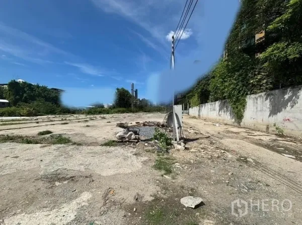 ที่ดิน ให้เช่าในKhlong Toei, Bangkok - พื้นที่พัฒนาในเอกมัย มีระบบไฟฟ้า กำแพงรั้ว และต้นไม้คลุมแนวเขต