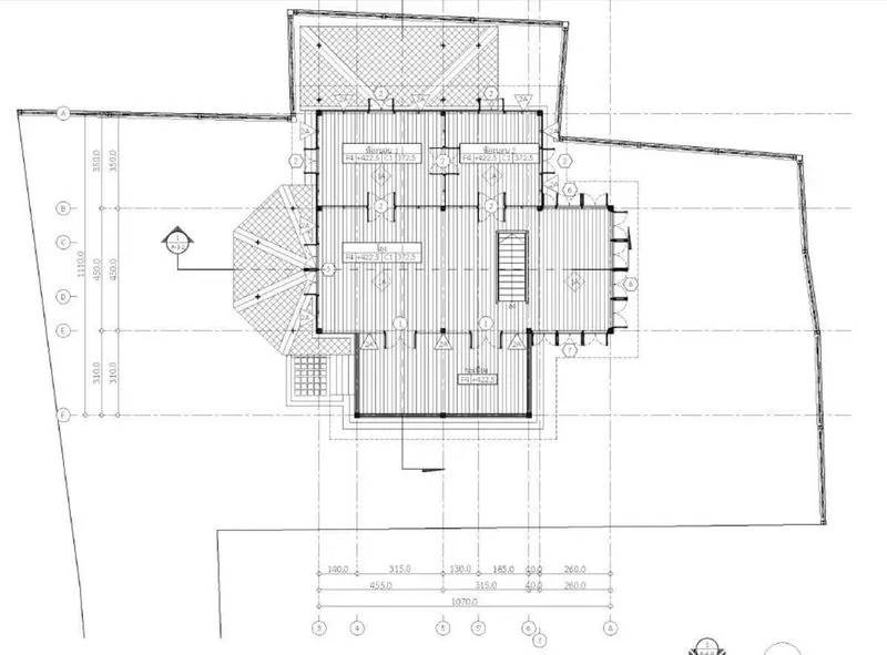 Detached House for rent in Bang Rak, Bangkok - Architectural floor plan illustrating the upper floor layout.