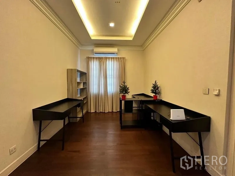 Detached House for rent or sale - Multi-purpose room arranged as a study with desks, shelving and a window.