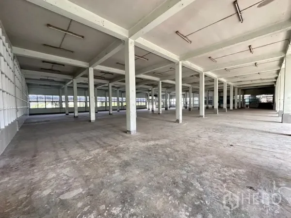 Office Space for rent in Bang Sao Thong, Samut Prakan - Large column-free spans and ample windows providing natural light across the workspace.