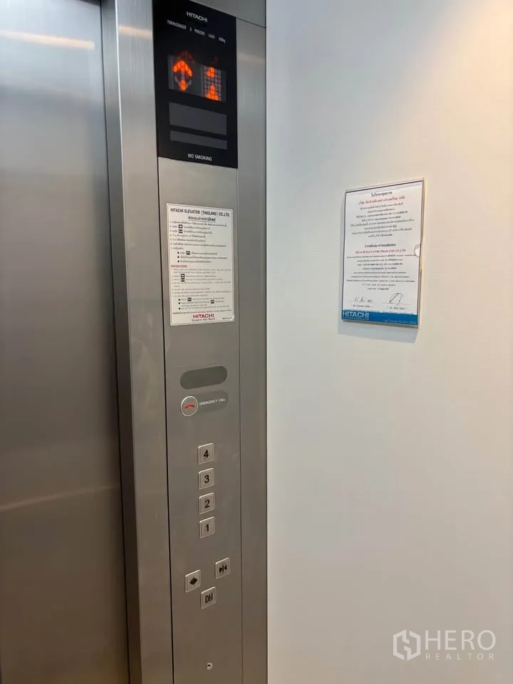 Home Office for rent or sale in Suan Luang, Bangkok - Private lift control panel inside the building.