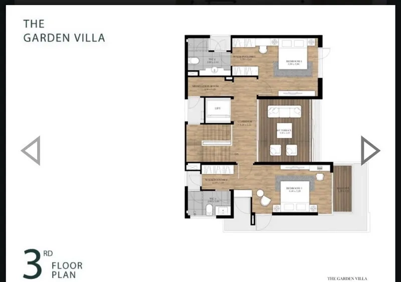 บ้าน ขายในYan Nawa, Bangkok - ผังชั้น 3 มีห้องนอนพร้อมห้องน้ำในตัว พื้นที่แฟมิลี่ และระเบียงกว้าง