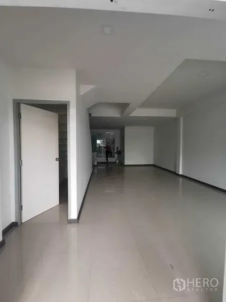 Home Office for rent or sale - Ground-floor open plan area with tile flooring and white walls.