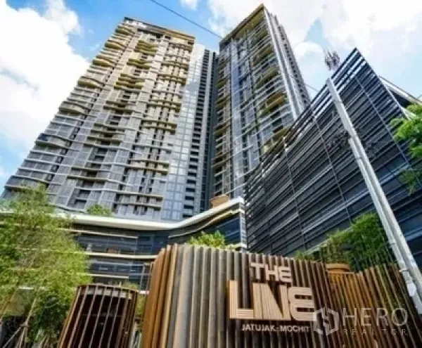 คอนโด ให้เช่าหรือขาย - ภายนอกตึกสูง The Line Jatujak‑Mochit ในย่านจตุจักร