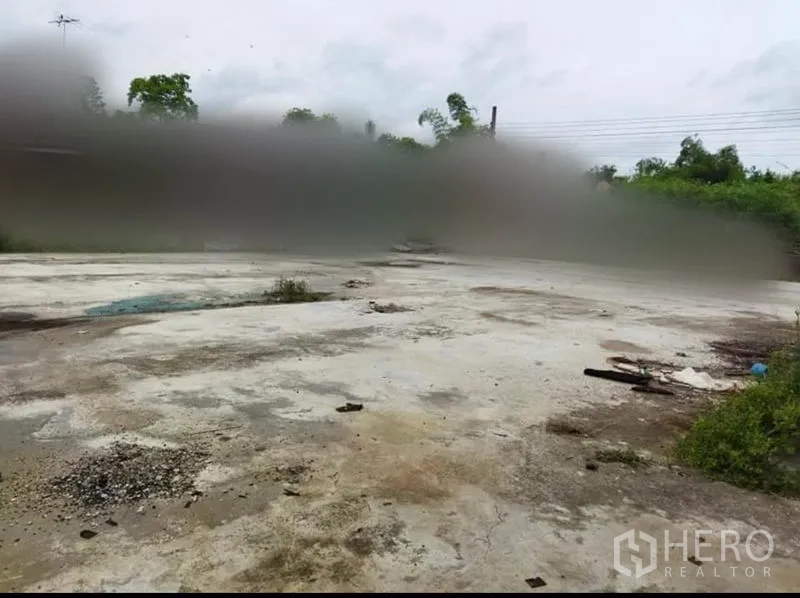 货栈 出租在Lat Krabang, Bangkok - 宽阔的混凝土院坝，可供卡车停放与调头，周边绿化